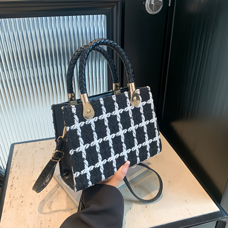 Mala Messenger Xadrez de Luxo – Sofisticada, Compacta e Versátil para Todas as Ocasiões