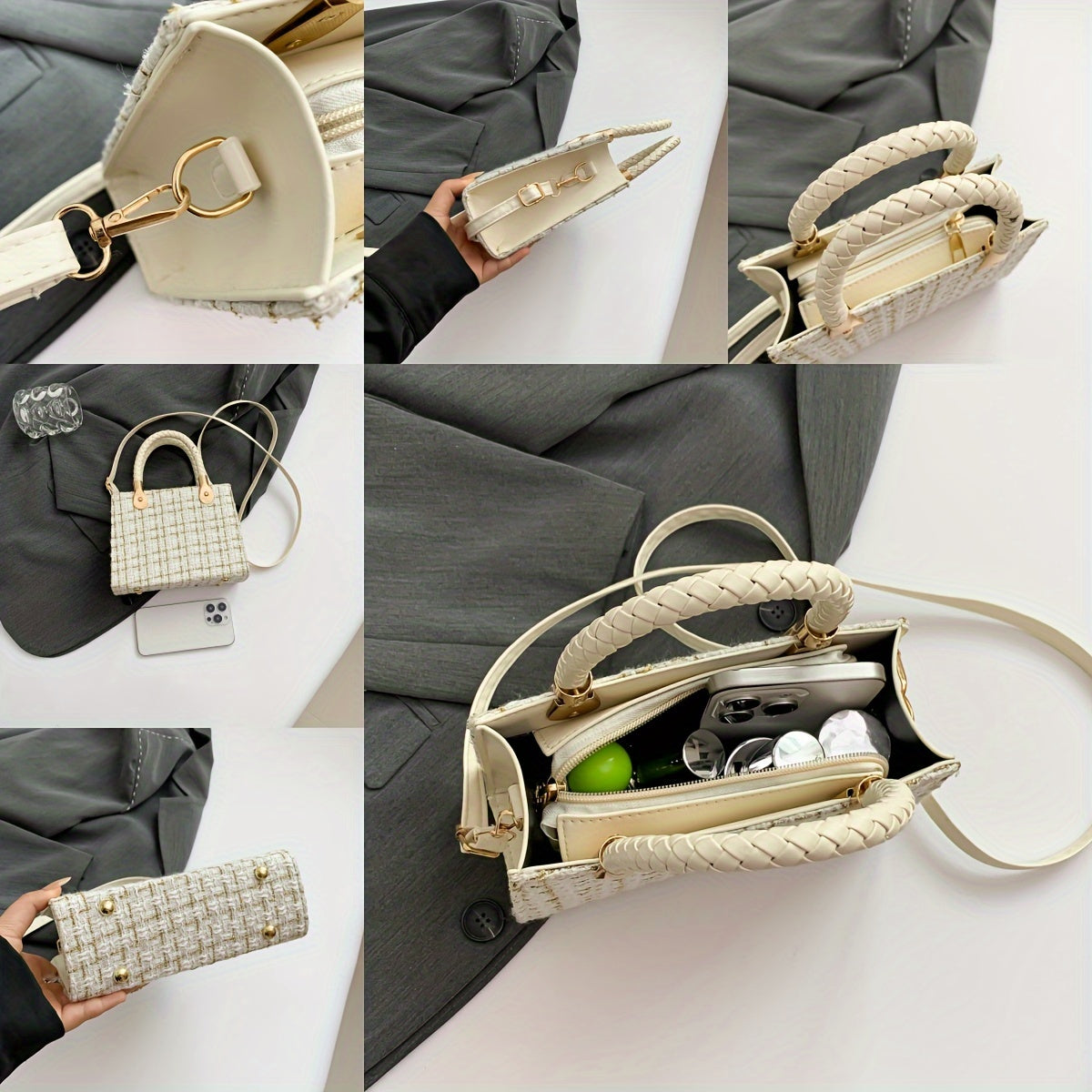 Mala Messenger Xadrez de Luxo – Sofisticada, Compacta e Versátil para Todas as Ocasiões