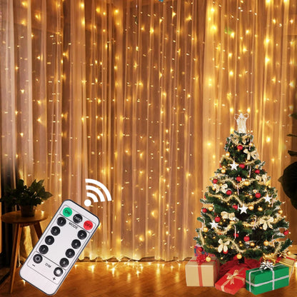 Cortina de Luzes de Natal: Guirlanda Decorativa para um Natal Radiante | Decorações para Casa e Presentes de Ano Novo 2024