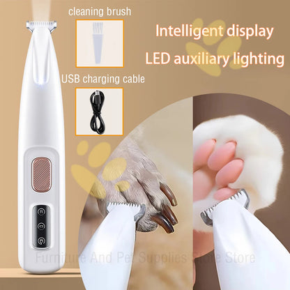 Mantenha as Patas do Seu Pet Sempre em Dia: Aparador à Prova de Água com Luz LED Integrada!