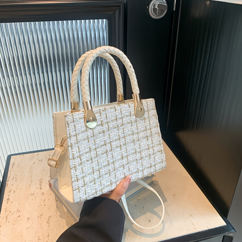 Mala Messenger Xadrez de Luxo – Sofisticada, Compacta e Versátil para Todas as Ocasiões